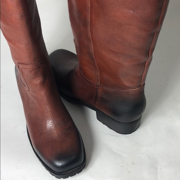 Lucky Brand Aleid Dark Rust Rachel Boots Leathr 10 - Picture 7 of 8
